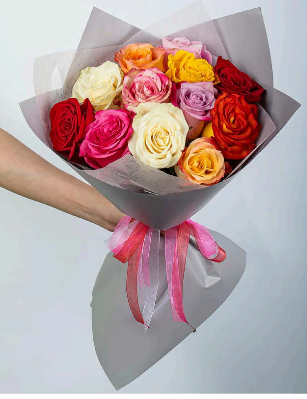 Vibrant Mixed Roses Bouquet
