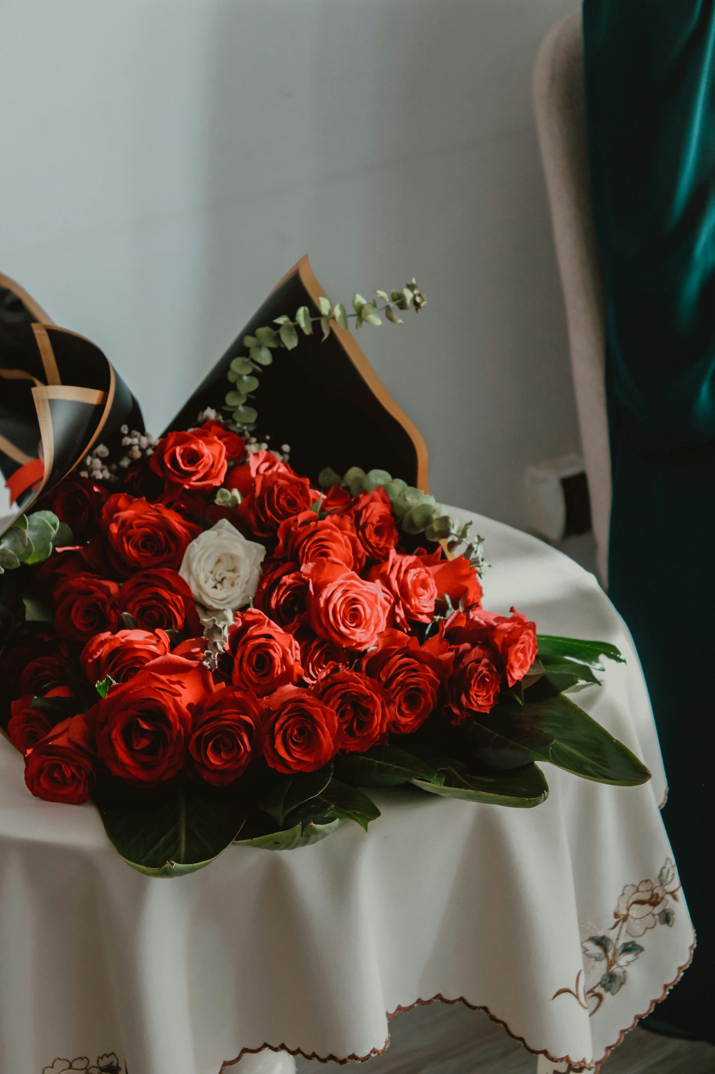 Farm-Fresh Red Rose Bouquet